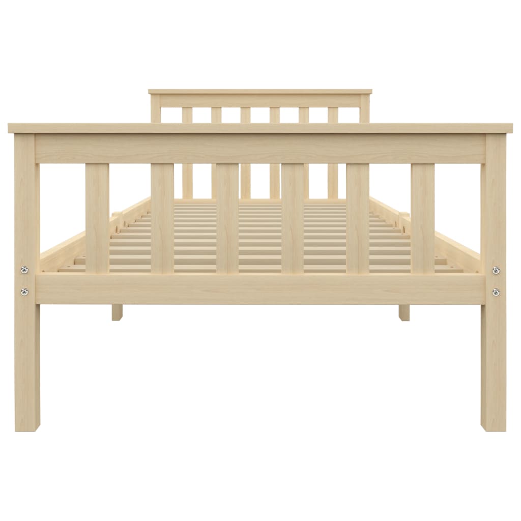 Bed Frame | Natural | Solid pinewood, plywood slats | 100x200 cm