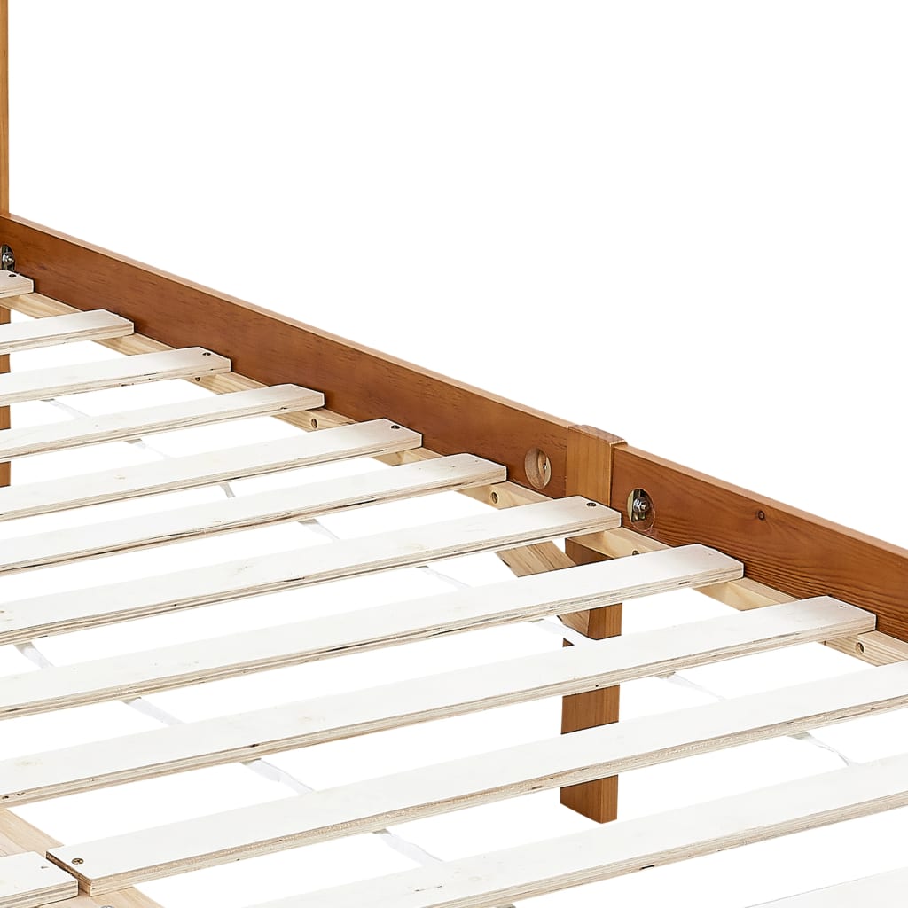 Bed Frame | Honey brown | Solid pine wood | Single | Bed Frame