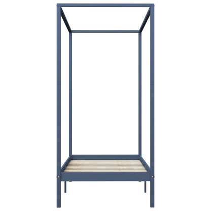 Bed Frame | Grey | Solid pine wood and plywood slats | Single | Durable