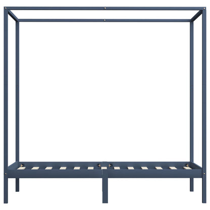 Bed Frame | Grey | Solid pine wood and plywood slats | Single | Durable
