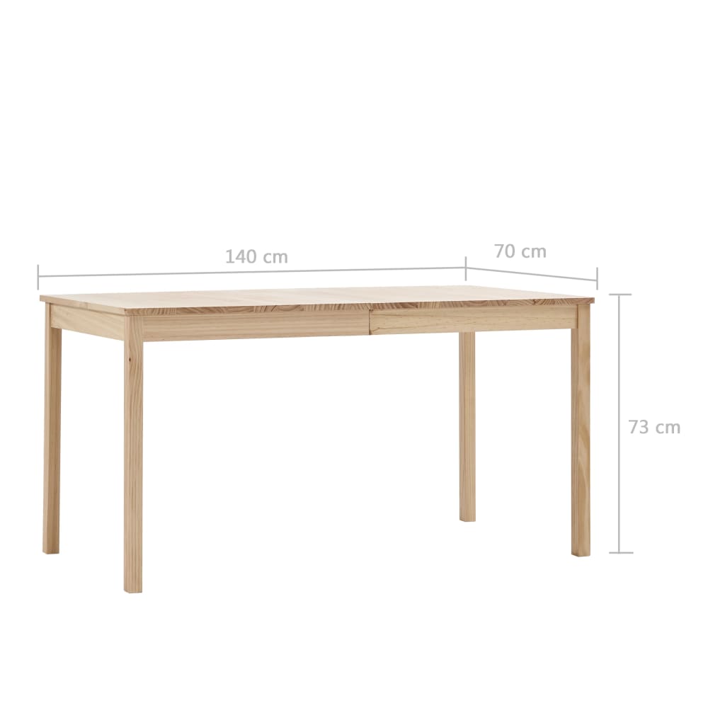 Dining Table 140x70x73 cm Pinewood