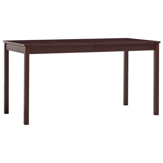 Dining Table | Dark Brown | Pinewood | 140x70 cm | Durable | Dining Table