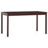 Dining Table Dark Brown 140x70x73 cm Pinewood