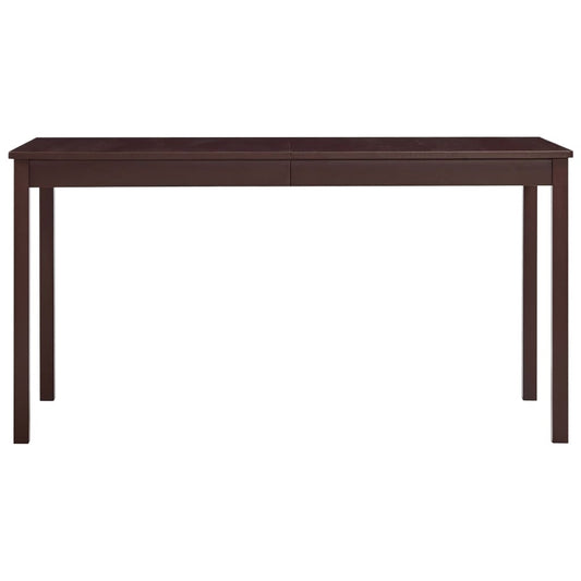 Dining Table | Dark Brown | Pinewood | 140x70 cm | Durable | Dining Table