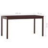 Dining Table Dark Brown 140x70x73 cm Pinewood