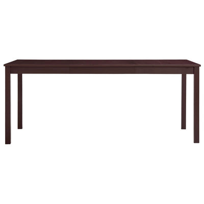 Dining Table Dark Brown 180x90x73 cm Pinewood