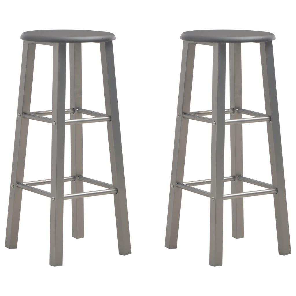 Bar Stools 2 pcs Anthracite MDF