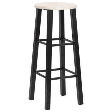 Bar Stools 2 pcs Black MDF