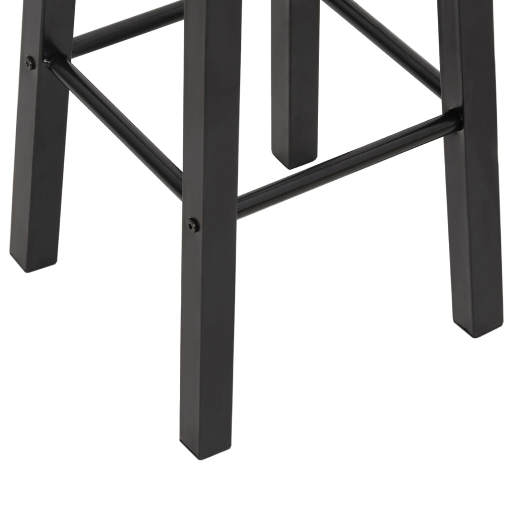 Bar Stools 2 pcs Black MDF