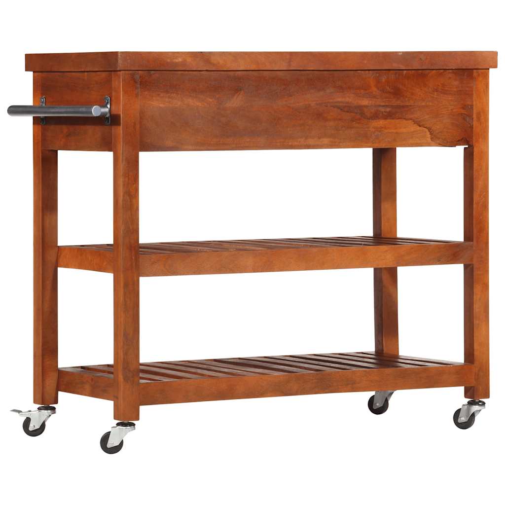282753 vidaXL Kitchen Trolley 100x48x89 cm Solid Acacia Wood