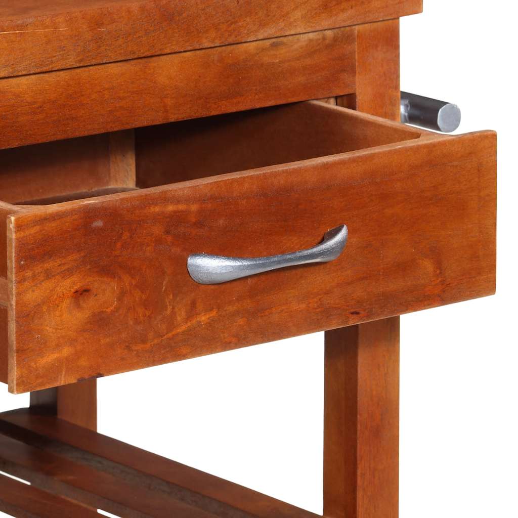 282753 vidaXL Kitchen Trolley 100x48x89 cm Solid Acacia Wood