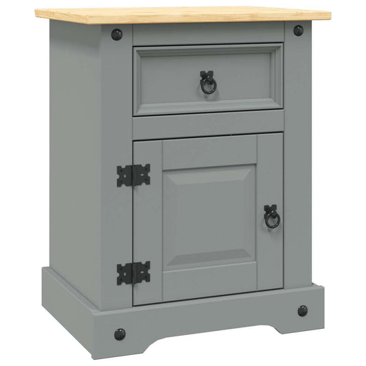 Bedside Cabinet | Grey body and brown top
