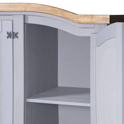 Wardrobe Mexican Pine Corona Range 3 Doors Grey