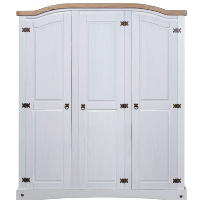 Wardrobe Mexican Pine Corona Range 3 Doors White