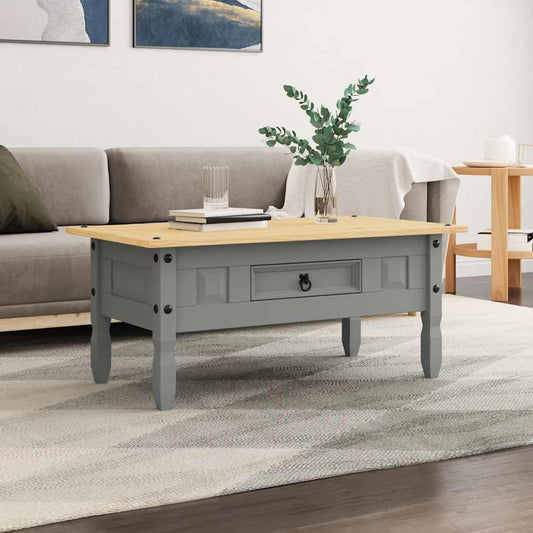 Coffee Table | Grey body and brown top | Solid pinewood