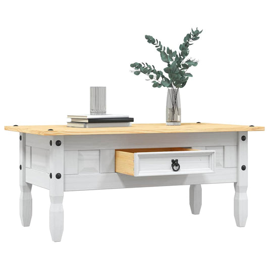 Coffee Table | White body and brown top | Solid Pinewood | Coffee Table