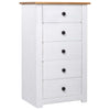 Sideboard White 18.1"x15.7"x35" Pine Panama Range