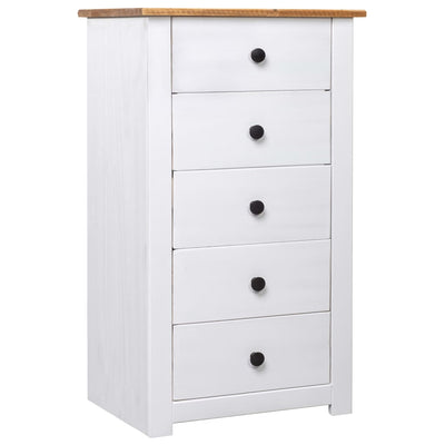 Sideboard White 18.1"x15.7"x35" Pine Panama Range