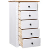 Sideboard White 18.1"x15.7"x35" Pine Panama Range