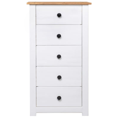 Sideboard White 18.1"x15.7"x35" Pine Panama Range