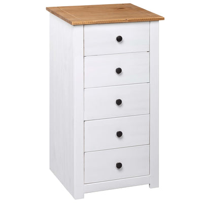Sideboard White 18.1"x15.7"x35" Pine Panama Range