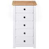 Sideboard White 18.1"x15.7"x35" Pine Panama Range
