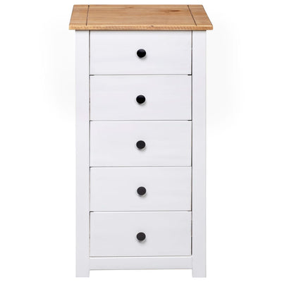Sideboard White 18.1"x15.7"x35" Pine Panama Range