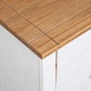 Sideboard White 18.1"x15.7"x35" Pine Panama Range