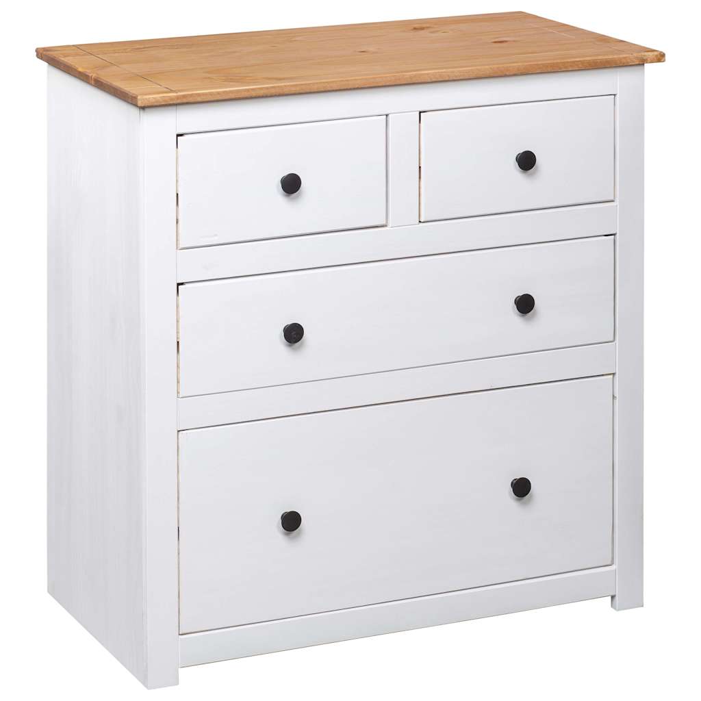 Sideboard | White and natural wood | Solid pine wood | Medium | Storage