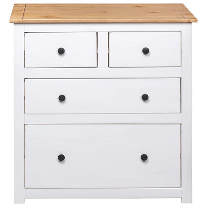 Sideboard | White and natural wood | Solid pine wood | Medium | Storage