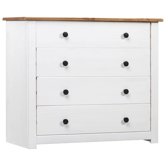 Side Cabinet | White and wood | Solid pinewood | Medium | Side Cabinet