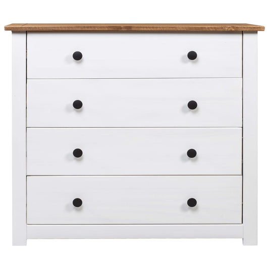 Side Cabinet | White and wood | Solid pinewood | Medium | Side Cabinet