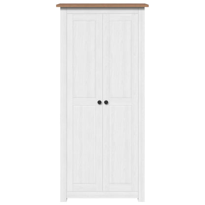 Wardrobe White 80x50x171.5 cm Solid Pine Panama Range