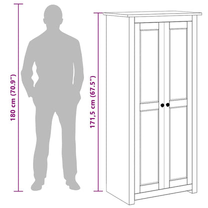 Wardrobe White 80x50x171.5 cm Solid Pine Panama Range