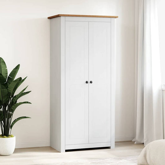 Wardrobe | White | Solid Pine Wood | Medium | Storage | Wardrobe