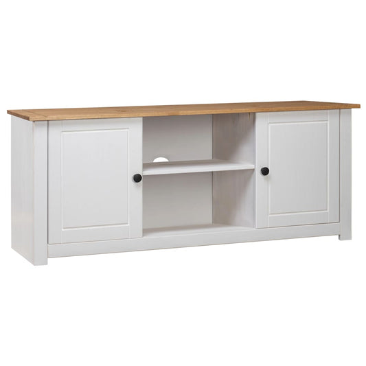 TV Cabinet | White and natural wood | Solid pine | 120 cm wide