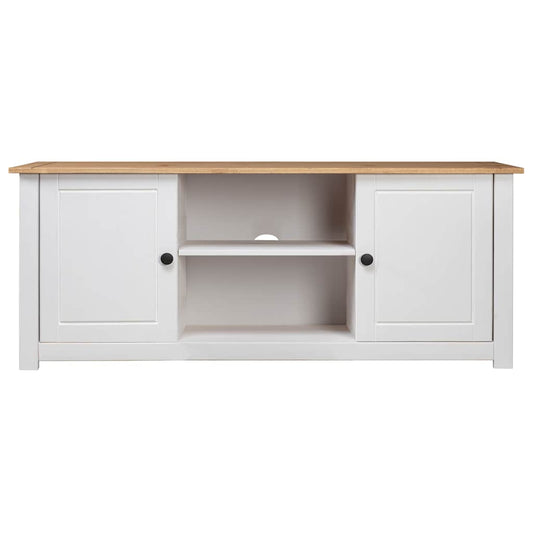 TV Cabinet | White and natural wood | Solid pine | 120 cm wide
