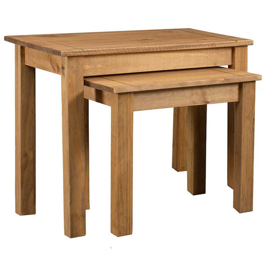 Nesting Table | Set of 2 | Natural | Solid pine wood