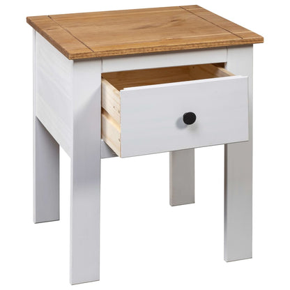 Bedside Cabinet | White, Natural | Solid Pine Wood | 46x40x57 cm