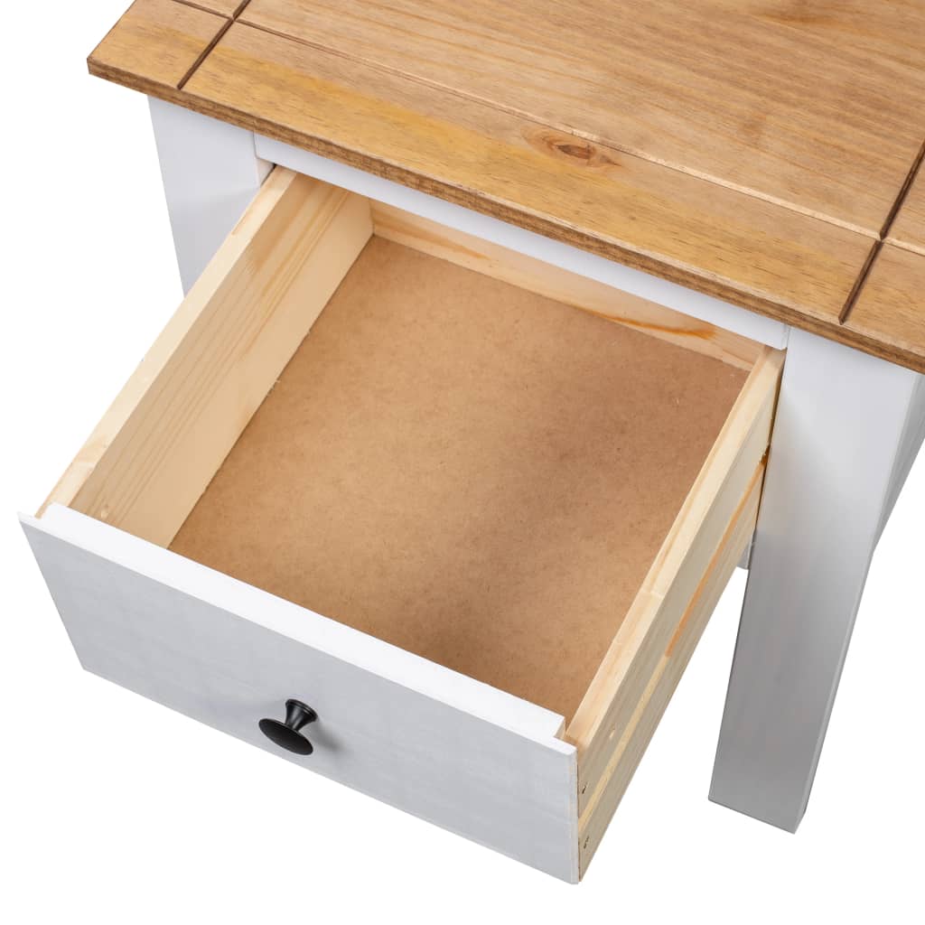 Bedside Cabinet | White, Natural | Solid Pine Wood | 46x40x57 cm