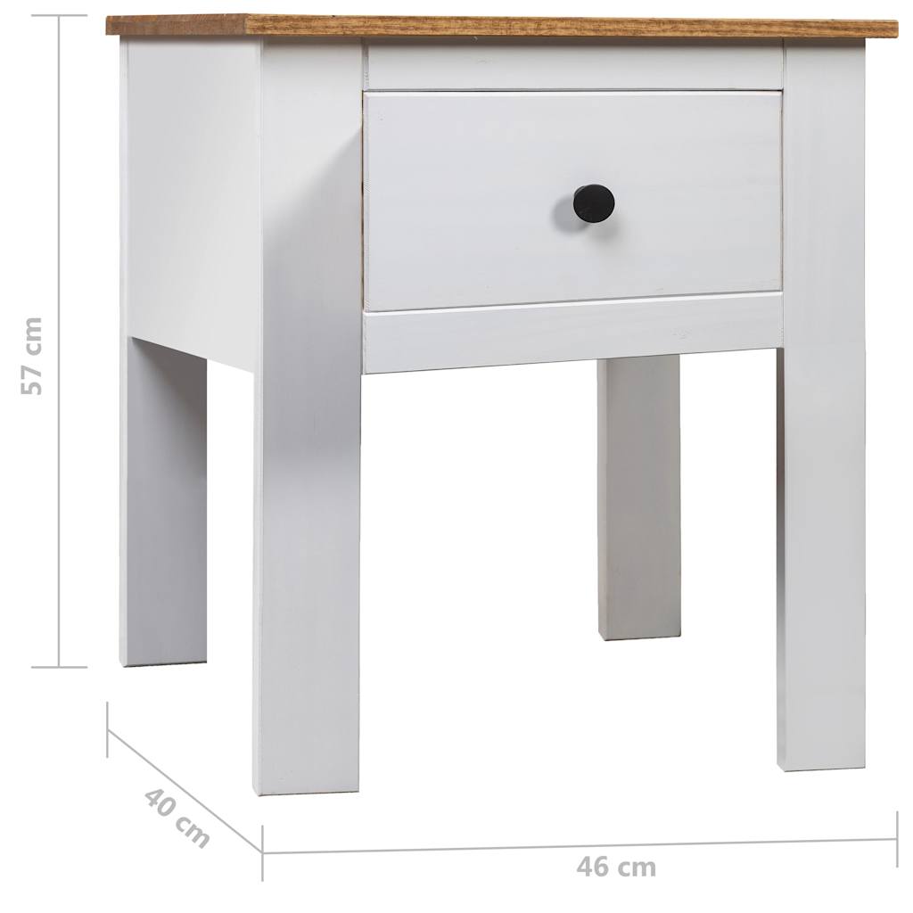 Bedside Cabinet | White, Natural | Solid Pine Wood | 46x40x57 cm