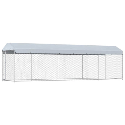 Outdoor Dog Kennel with Roof 760x190x225 cm