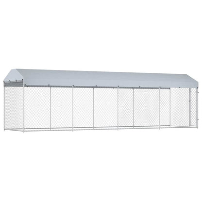 Outdoor Dog Kennel with Roof 760x190x225 cm