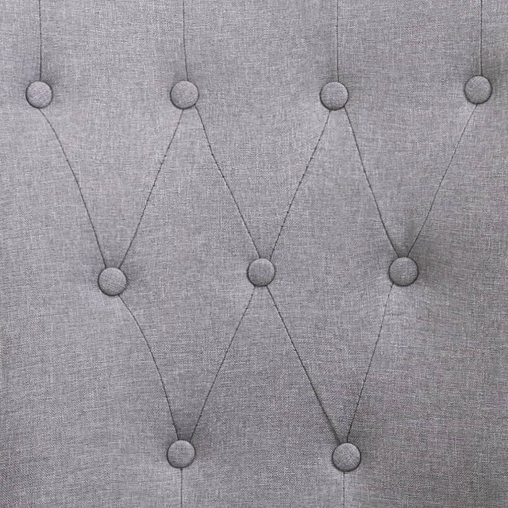 Dining Chairs with Armrests 4 pcs Light Gray Fabric