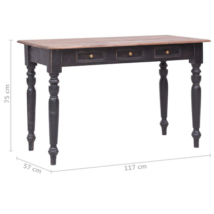 Desk | Old brown | Solid mahogany wood | Medium | Desk | Rectangular