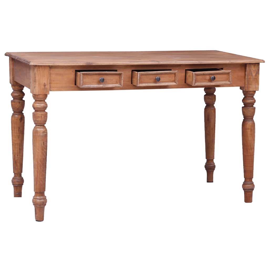 Desk with Drawers 117x57x75 cm Solid Mahogany Wood