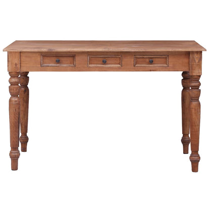Desk with Drawers 117x57x75 cm Solid Mahogany Wood