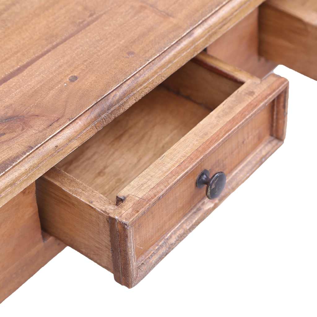 Desk with Drawers 117x57x75 cm Solid Mahogany Wood