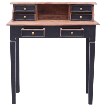 Writing Desk with Drawers 90x50x101 cm Solid Mahogany Wood