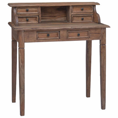 283912 vidaXL Writing Desk with Drawers 90x50x101 cm Solid Mahogany Wood